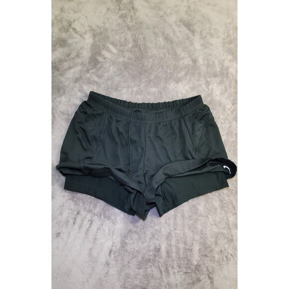 Nike Sz M Running Shorts Womens Dri Fit Black With Liner Ca15 - Picture 7 of 7